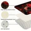 1Pcs Anti Fatigue Kitchen Rugs, Beautiful Roses Print Waterproof Non-Slip Thick Cushioned Kitchen Mat Heavy Duty Comfort Standing Mat for Kitchen