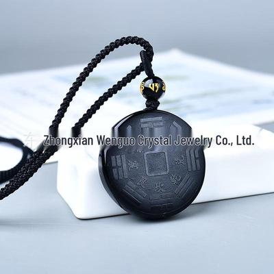 Natürlicher Obsidian Berggeist Anhänger Schlüsselanhänger Anhänger Stein Schmuck