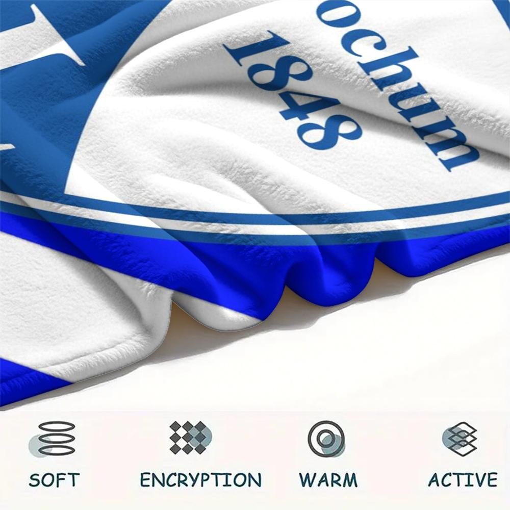 1pc VfL Bochum 1848 Print Flannel Blanket, High quality Comfortable for All Seasons, Home Decor, Warmth and Comfort, Perfect for Christmas Gifts98