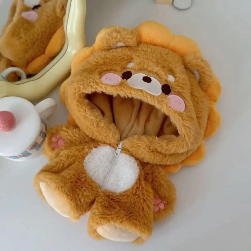 20cm Plush Doll Clothes Animal Onesie Outfit, Cute Fox & Bunny Costume for 20cm Cotton Dolls, Universal Doll Clothing Accessorie