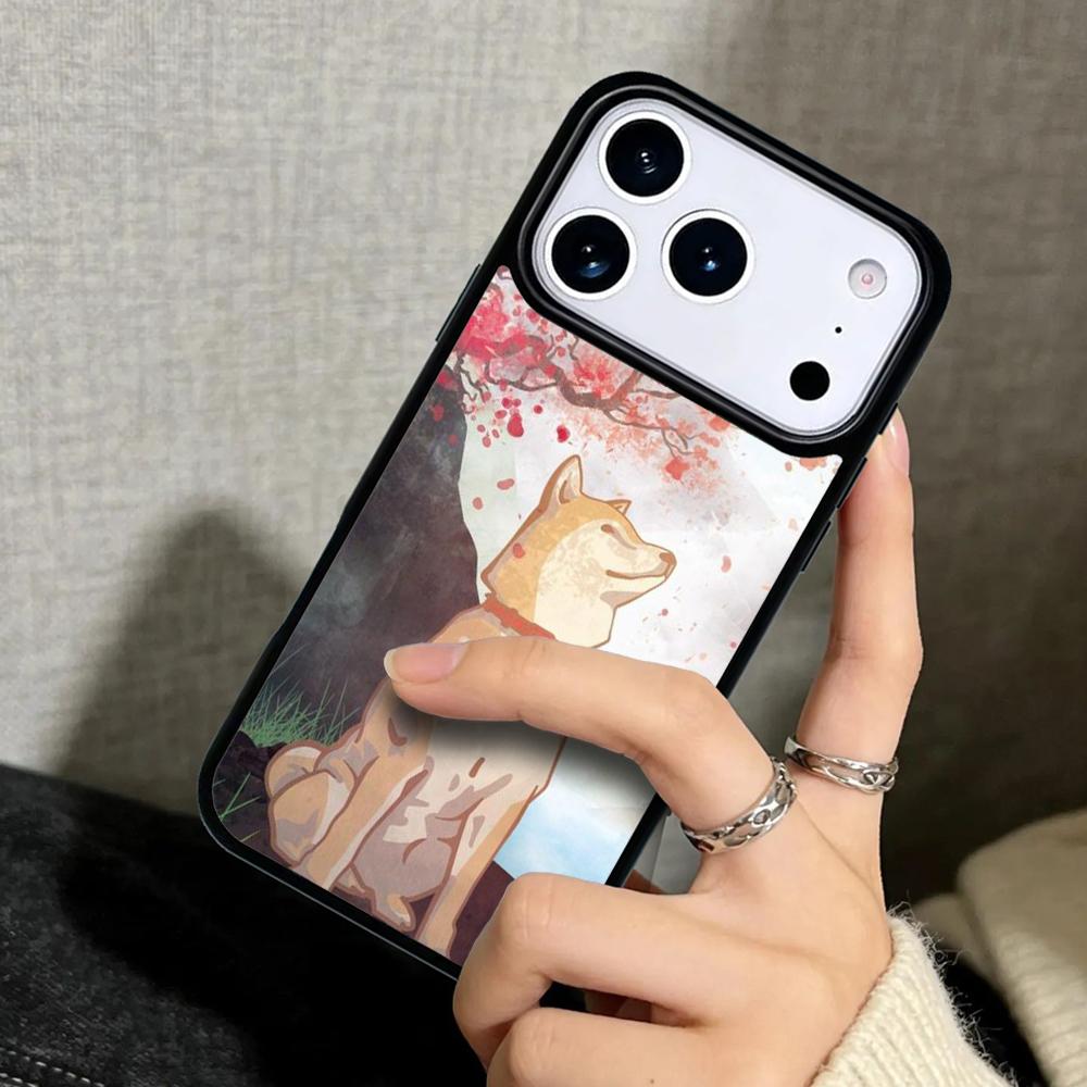 Capa Case for iPhone 17 Air 16 Pro Max 15 Plus 11 13 Mini 14 12 Back Phone Cover Funny Shiba Inu soft iPhone17 Pro Max