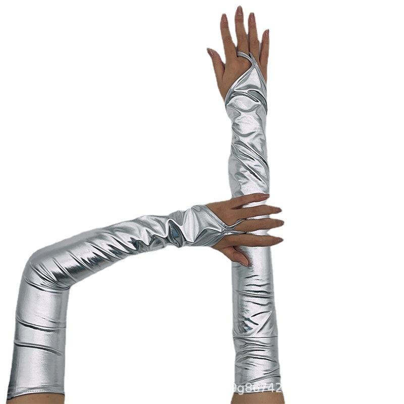 Lacklederbeschichtete Hakenfingerhandschuhe Sexy Damen Flirtende Dessous Erwachsene Paare Weihnachtshandschuhe