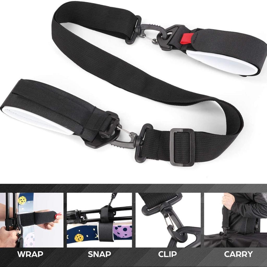 Dual Ski Board Shoulder Strap with Tie-Down for Outdoor Equipment Access