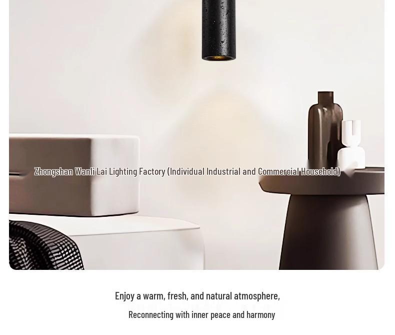 Wabi-Sabi Yellow & Black Travertine Pendant Light for Bedside, Restaurant, or Bar Counter