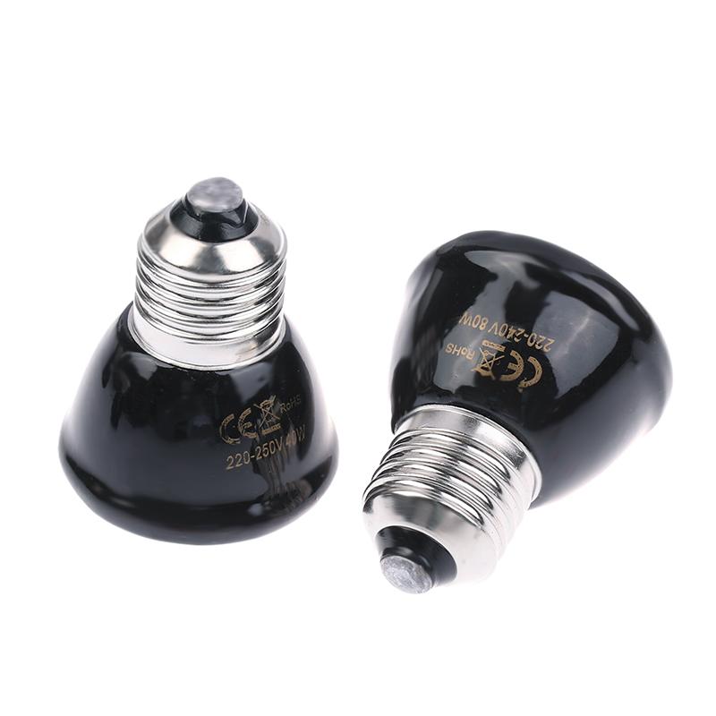 1 buc 220-240V Lampă de încălzire cu infraroșu îndepărtat Ceramică neagră E27 Bec încălzitor pentru animale de companie Incubator Pui Broască țestoasă Șopârlă Reptilă Lumină 20-80W