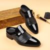 Men Shoes Fashion Baotou Half Slippers High-end Business Dress Leather Shoe Pointe Half Slippers Brock Slipper Moccasins Loafers