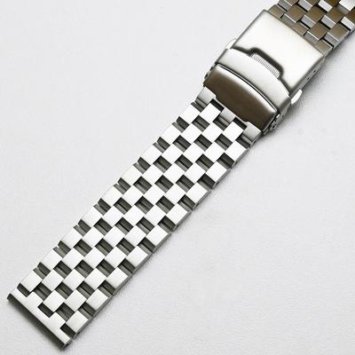 Bracelet de montre en acier inoxydable brossé, 18mm 20mm 22mm 24mm, Bracelet de remplacement en métal massif pour hommes, Bracelet de montre en argent noir