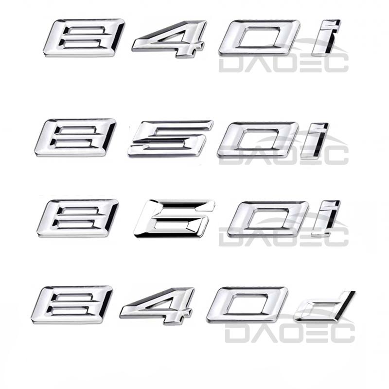 Car 3D Trunk ABS Chrome Letters Logos Badge Emblem Decals Styling Sticker For BMW 8 Series 840d 840i 850i 860i E31 G14 G15 G16