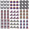 10Pcs/Lot Hip Hop Skull Iron On Patches For Clothes Punk Patch For Clothing Thermoadhesive Embroidery Patches On Clothes Badges