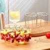 Stainless Steel Vertical Grill Rack Skewer Holder Air Fryer Accessory with 24 Skewers Air Fryers Grill Rack Kitchen Supplies