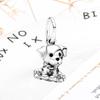 DIY Sparkling Paw Print Charm Beads for Pet Cat Dog Bracelets Jewelry Gifts Accessories