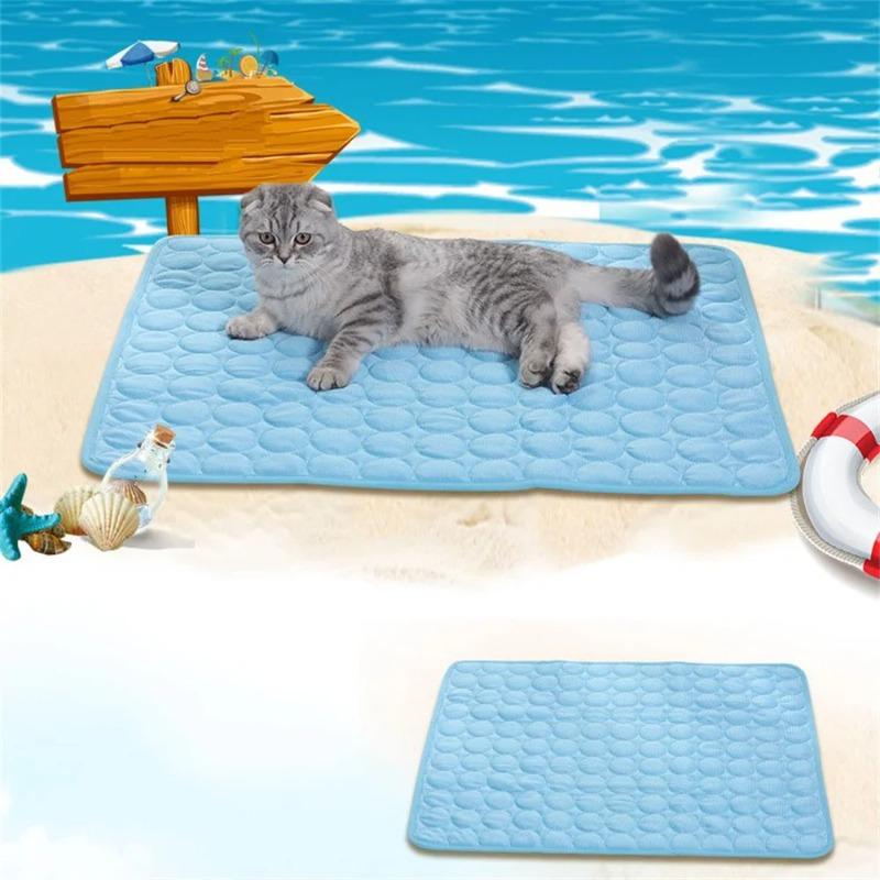 Summer Pet Cooling Mat Self Cooling Pad for Dog and Cat Waterproof Sleeping Bed Pillow Cushion Pad for Indoor Outdoor Use