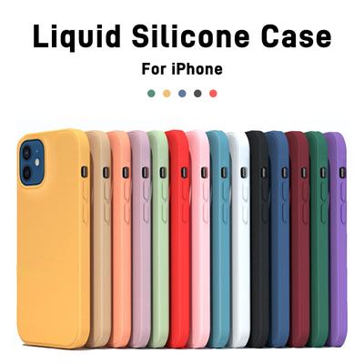 Liquid Silicone Case Protection For iPhone 15 14 13 12 11 Pro Max Plus Mini Soft Luxury Protective Phone Accessories 7 8 XS XR X