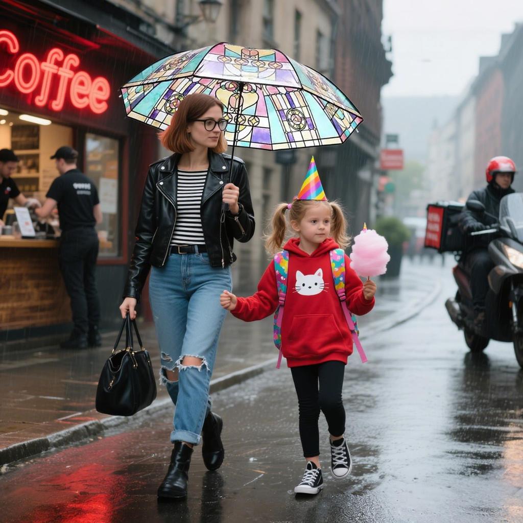 Vintage Stained Glass Auto Umbrella Automatic Stained Glass Wind Proof Umbrellas Rain UV Protection Shade Fashion Accessories