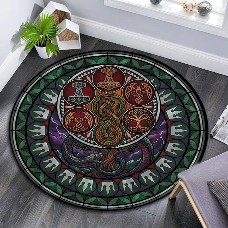 Boar Mythology Round Area Rug Under Office Chairs Bedroom Living Room Home Decor