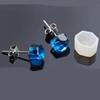4PCS/set DIY Silicone Earring Ear Stud Mold Making Jewelry Resin Casting Mould Craft Tool Silicone  Earring Back Settings Molds