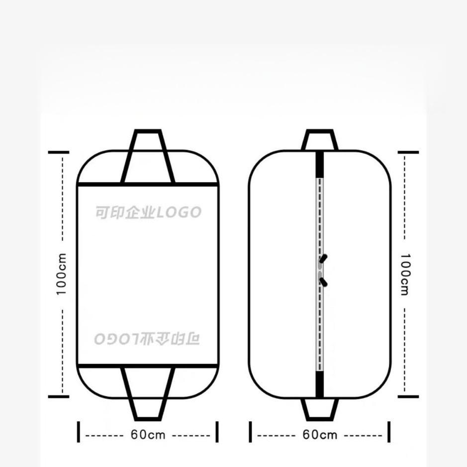 5pcs Black Garment Storage Bags Non Woven Dust Cover with Carry Handles for Suits Coats Formalwear and Bridal Dresses