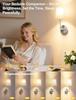 American-Style Wireless RGB Wall Lamp with Remote Control and Fabric Shade for Bedside, Living Room, or Stairwell