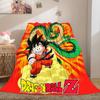 1PC Son Goku  Print Flannel Blanket, High Quality All Seasons, Home Decor, Warmth and Comfort, Perfect for Christmas Gifts