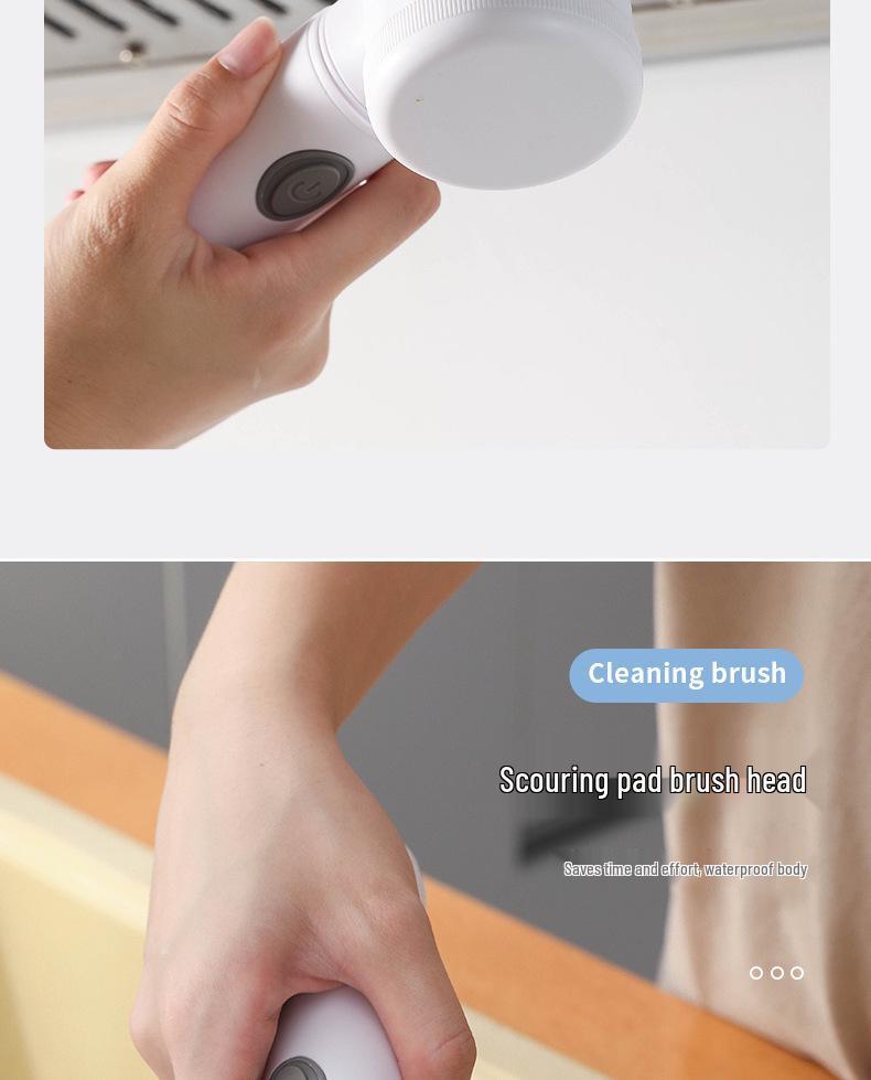 5-Piece Multifunctional Electric Cleaning and Dishwashing Brush Set