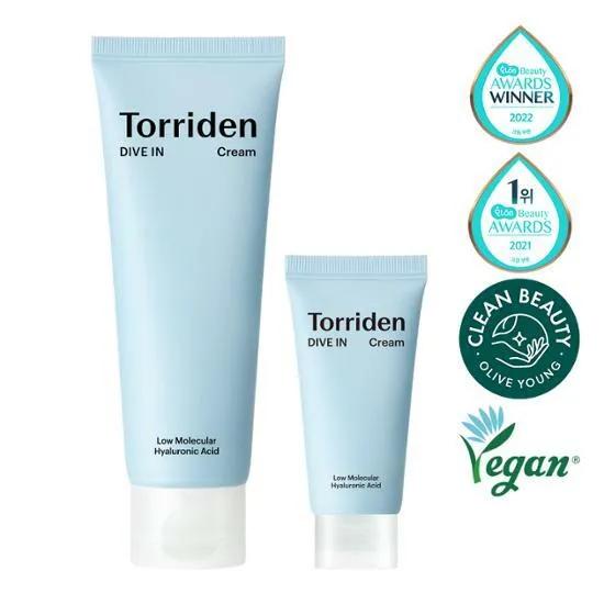 Torriden Dive-In Cream Low Molecular Hyaluronic Acid with Sh-EGF 80mL Special Set (Special Gift: 20mL)