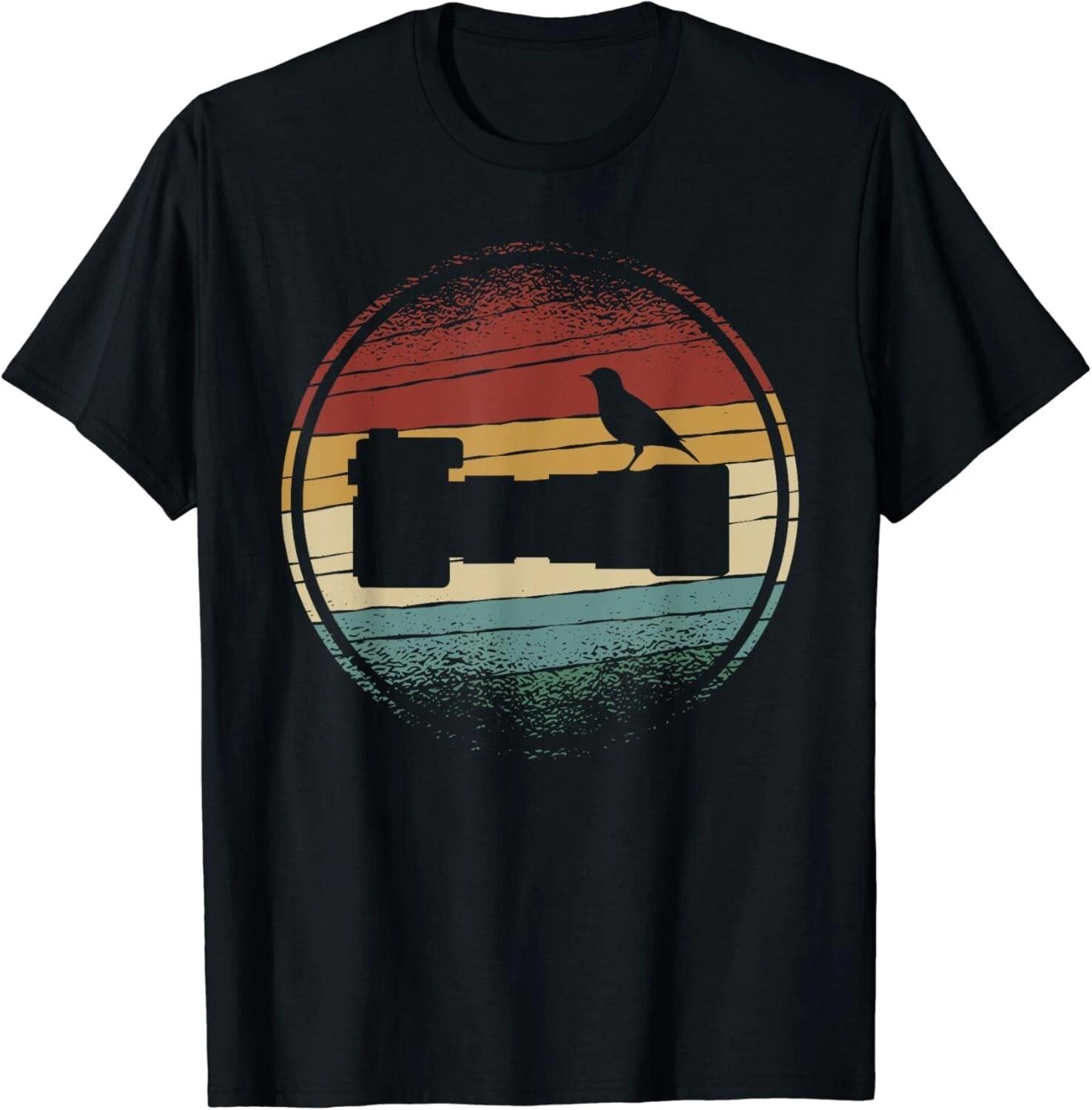 Nature Photography _ Long Lens _ Bird on Camera Vintage Gift Unisex T-Shirt 3XL