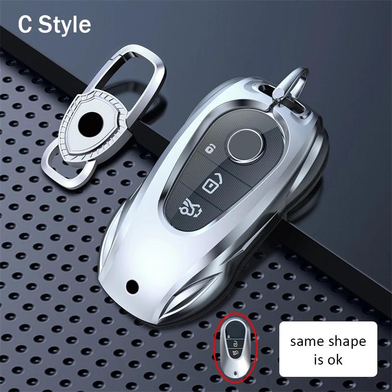 New Fashion Ziny Alloy Car Key Case Cover for Mercedes Benz A B C E S Class W204 W205 W210 W212 W213 W176 W463 GLC GLB GLE AMG