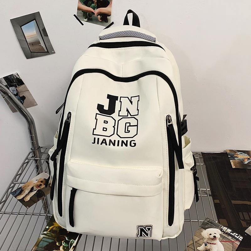 Children's Schoolbags Elementary School Students  Girls  Junior High School Students  Dirty Resistant Men's Large Capacity Letter Backpack