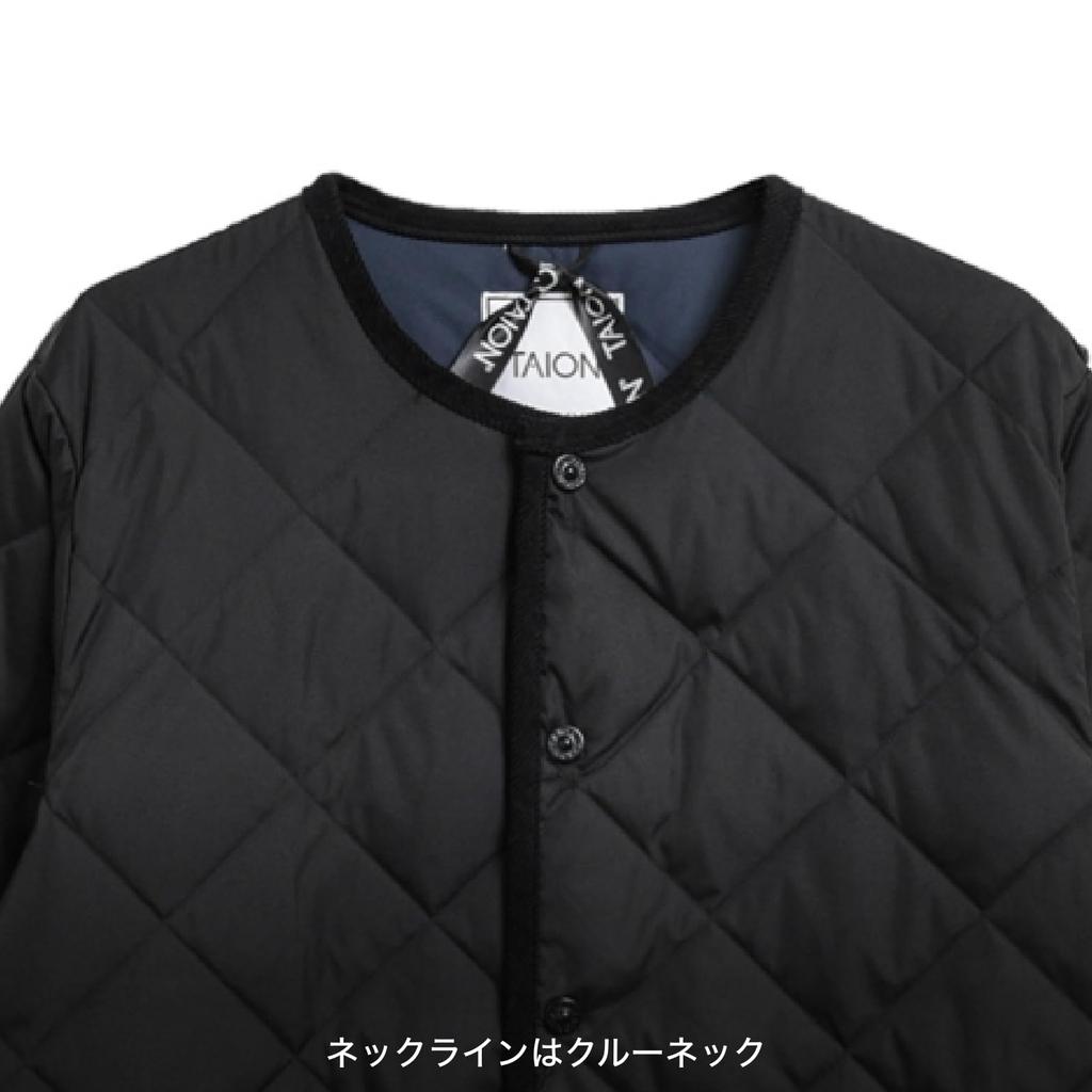 Taion Unisex Piping Crew Neck Long Down Coat 1042CI-LONG