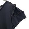 MIUMIU Made In Italy Short Sleeve Frill Tunic S Navy System Cut Women Used