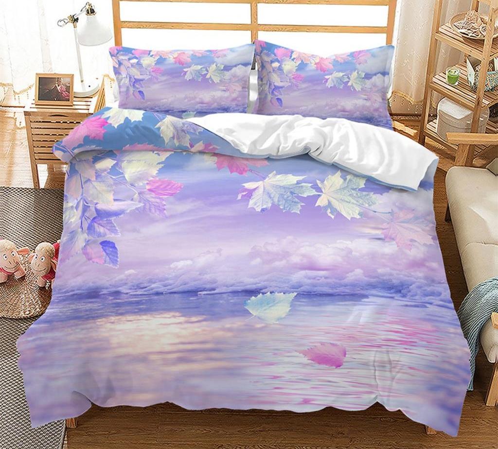 Spring Flower Duvet Cover King Size Double Bed Pink Cherry Blossom Bedding Set for Girls Teens Adults Room Decoration 3 Pcs