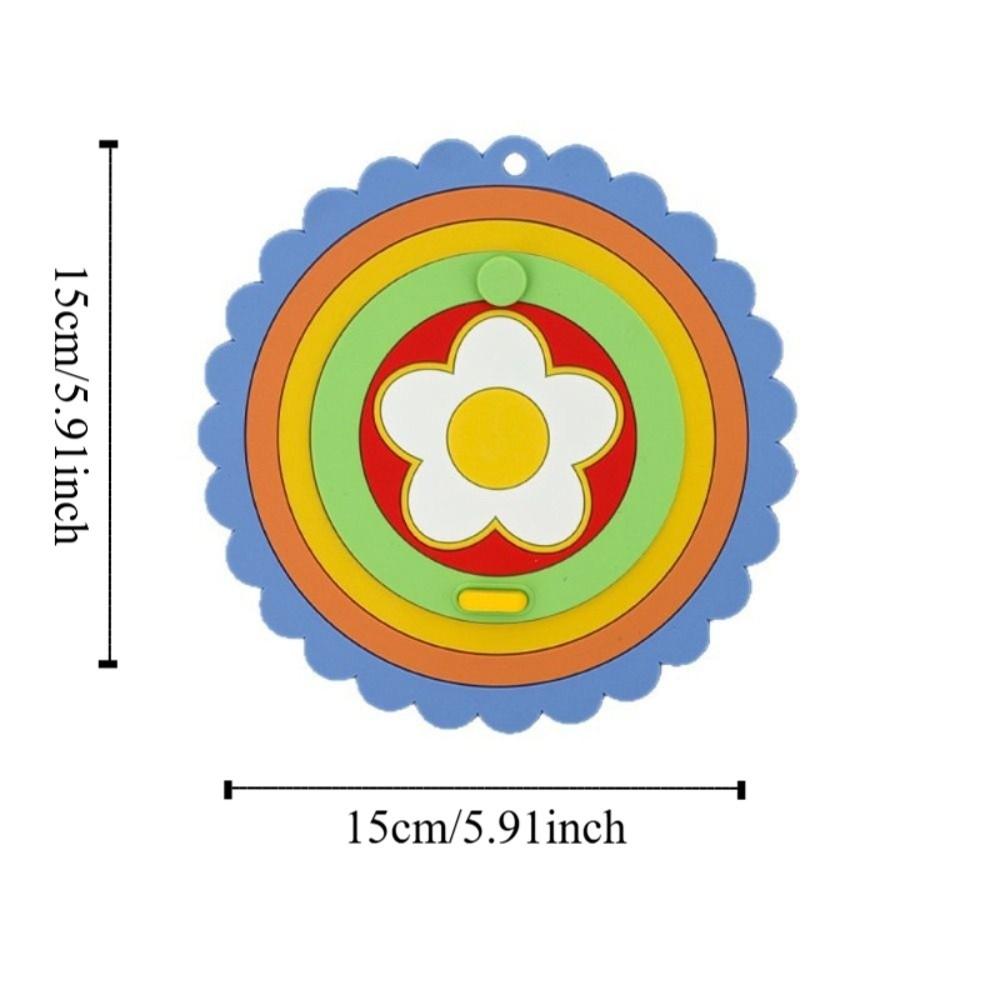 Cute Cartoon Rainbow Floor Drain Cover Thickened Soft Bathroom Drain Stopper Simple Silicone Pad Sink Strainer Kitchen