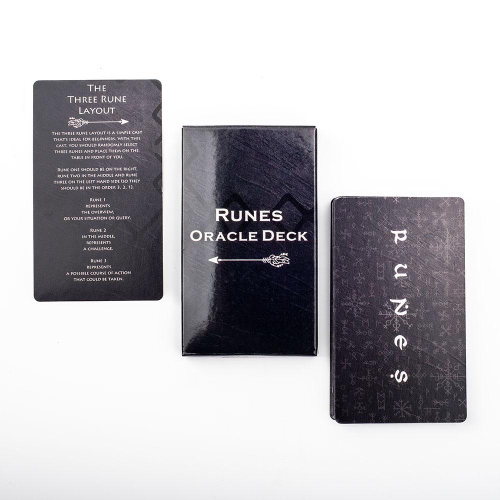 Tarocchi Rune Oracolo Mazzo 26 Carte 10*6.3cm Gioco da Tavolo per Illuminazione e Trasformazione della Vita