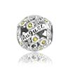New 925 Silver Charms Colored Zircon Twelve Months Beads Pendant Bracelets Necklaces Womens DIY Jewelry Gift