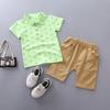 Baby Boy Anchor Pattern Button T-Shirt Clothes Cotton Comfortable Summer Breathable Short Sleeve + Shorts Casual Suit