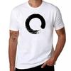 Black Enso T-Shirt Oversized Funnys T Shirts for Men Cotton