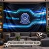 Wall Hanging Tapestry Custom NamePortsmouth FC Pattern Personalized Printed Fabric Wall Decor