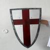 Handmade Medieval Crusader Shield Templar Cross Shield for Cosplay, LARP Wall Decor