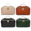 PU Leather Makeup Bag Simple Cosmetic Bag with Handle Makeup Organizer Bag Waterproof Skincare Holder Bag Makeup Storage Bag
