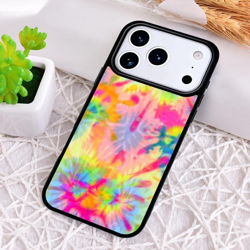 Hippie Daisy Tie-dye Flower Phone Case for iPhone 17 Air 16 15 11 12 14 13 Pro Max Shockproof Cover