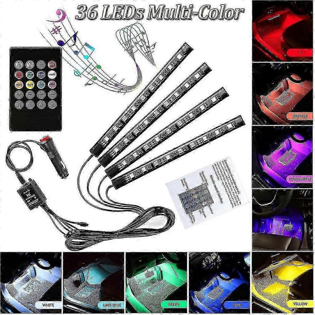 Car Led Strip Light For Cars, Car Interior Lights 12v Multicolor
