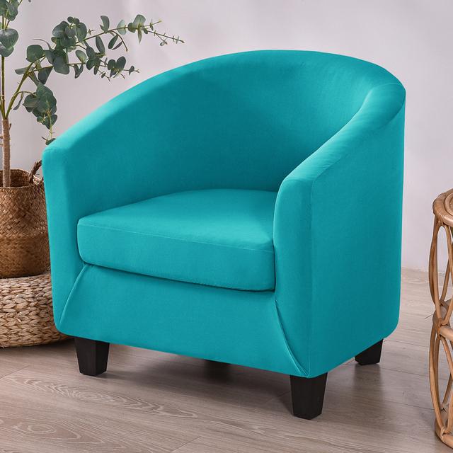 

Водонепроницаемый чехол для дивана из спандекса Relax Stretch Single Seater Club Couch Slipcover для гостиной Elastic Chair Protector Cover небесно-голубой