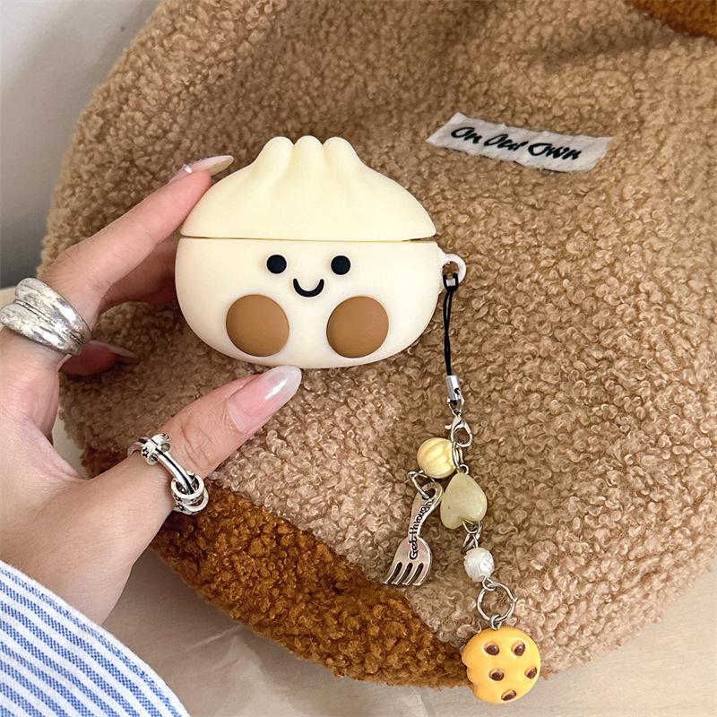 Smiley Buns for AirPods Pro2 Apple Bluetooth Wireless Silicone Earphone Cover 1/2/3 Generation Cute Girl