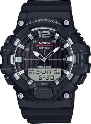 Men's Black Dial Resin Band Watch - HDC-700-1AVDF, Strap, Black//White, One Size, Strap