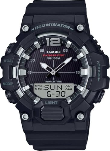 

Casio Men s Black Dial Resin Band Watch - HDC-700-1AVDF, Strap, Black//White, One Size, strap