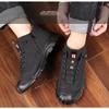 Winter Outdoor Cold-proof Walking Trainers Genuine Leather Snow Boots Men Anti-skid Thick Wool Booties Male Non-slip Warm Shoes