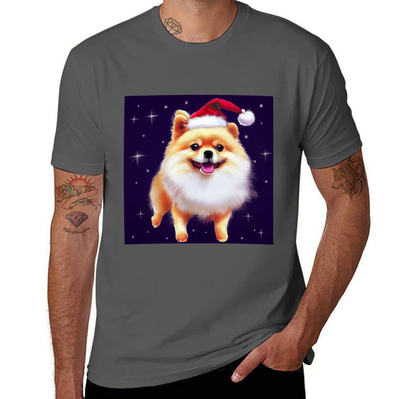 

Christmas Pomeranian - Perfect For Animal Lovers T-Shirt printed t shirts for man cotton t shirt pack T-Shirt 4XL