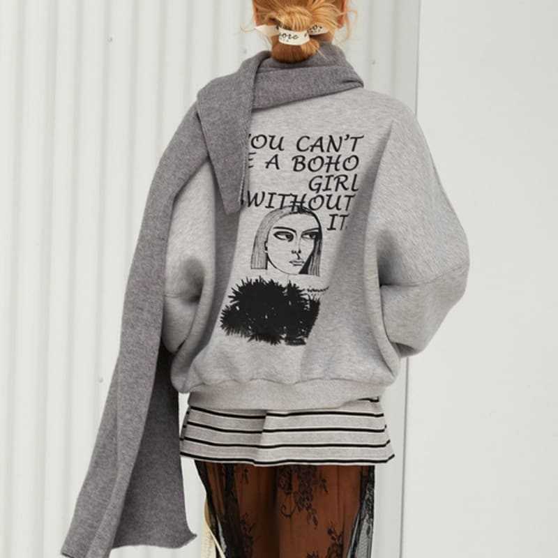 Iannmore Asymmetrischer Strickcape Schal_GY