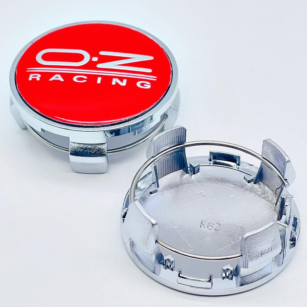 AAZD1 4pcs 3D 62mm Car emblem Wheel hub Center Cap For 56mm OZ Badge covers sticker Decals Styling accessories
