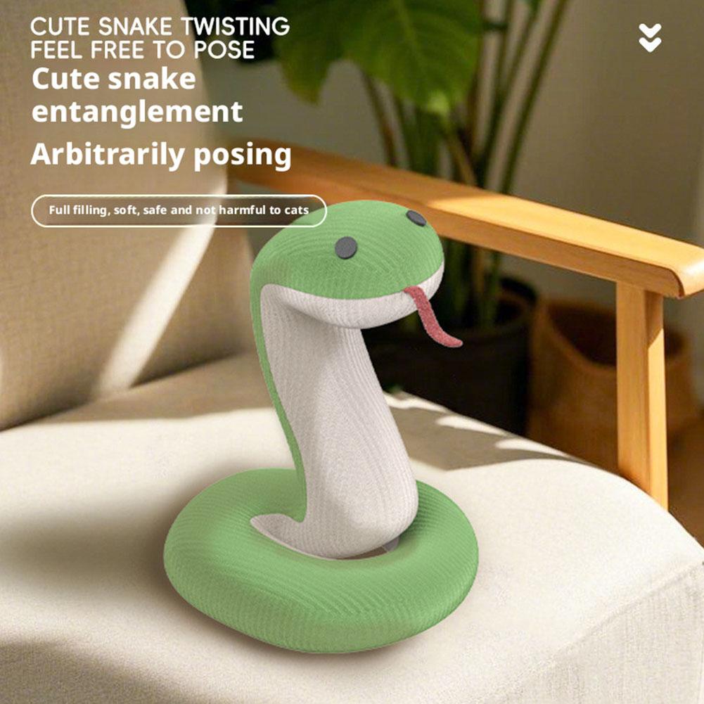 Cat Toy Snake 1pc Crinkle Sound Toy Soft Linen Interactive Kitten Exercise Kicking Toy Suitable for Indoor Cats Suitable